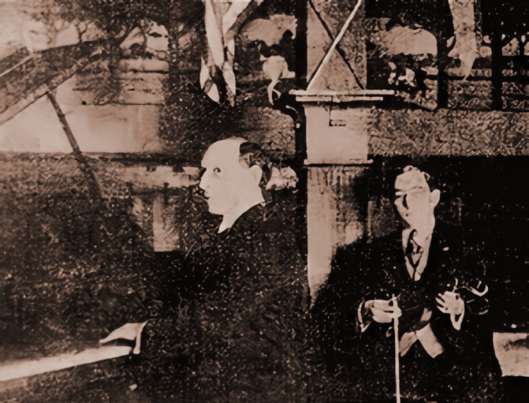 mike bernard with violinist steve douglas in san francisco c. 1909