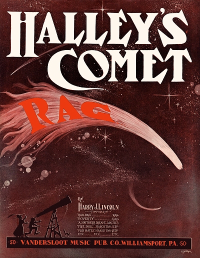 halley's comet rag cover