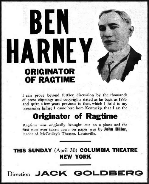 1915 advertisement for harney