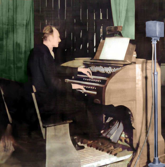 three manual estey organ at the victor studio in camden, nj