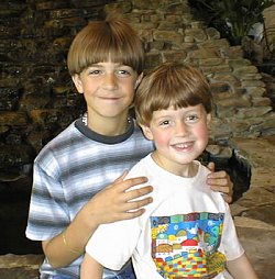 Alex and Zach, May, 2000