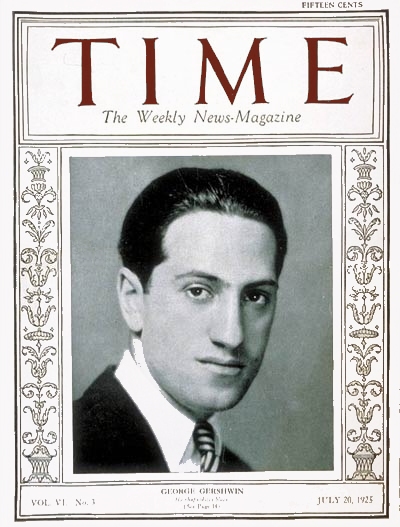 gershwin on the cover of time magazine 7/20/1925
