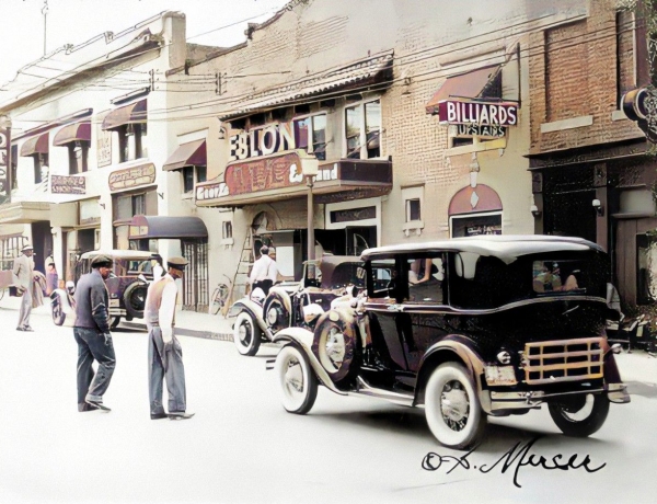 area near 18th and vine in downtown kansas city late 1920s